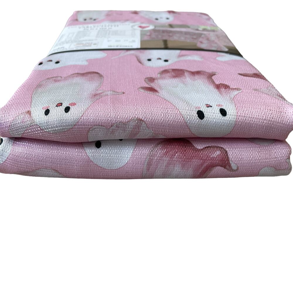 Colordrift Halloween Ghost Tablecloth 60x120 Pastel Pink & White Easy Care NEW - Picture 13 of 15